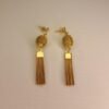 Boucles d'oreilles artisanales en capim dourado, l’or végétal du Brésil