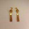 Boucles d'oreilles artisanales en capim dourado, l’or végétal du Brésil