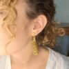 Boucles d'oreilles artisanales en capim dourado, l’or végétal du Brésil