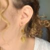 Boucles d'oreilles artisanales en capim dourado, l’or végétal du Brésil
