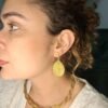 Boucles d'oreilles artisanales en capim dourado, l’or végétal du Brésil