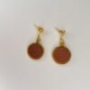 Boucles d'oreilles artisanales en capim dourado, l’or végétal du Brésil
