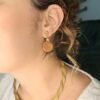 Boucles d'oreilles artisanales en capim dourado, l’or végétal du Brésil