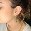 Boucles d'oreilles artisanales en capim dourado, l’or végétal du Brésil