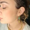 Boucles d'oreilles artisanales en capim dourado, l’or végétal du Brésil