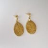 Boucles d'oreilles artisanales en capim dourado, l’or végétal du Brésil