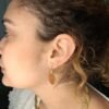 Boucles d'oreilles artisanales en capim dourado, l’or végétal du Brésil