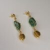 Boucles d'oreilles artisanales en capim dourado, l’or végétal du Brésil