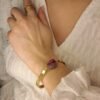 Bracelet artisanal en capim dourado, l’or végétal du Brésil