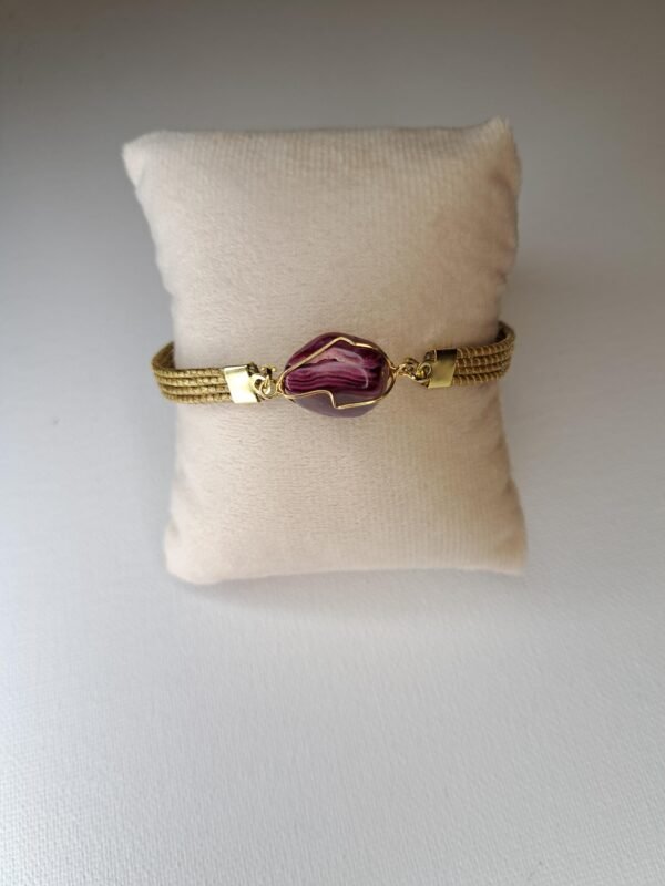 Bracelet artisanal en capim dourado, l’or végétal du Brésil