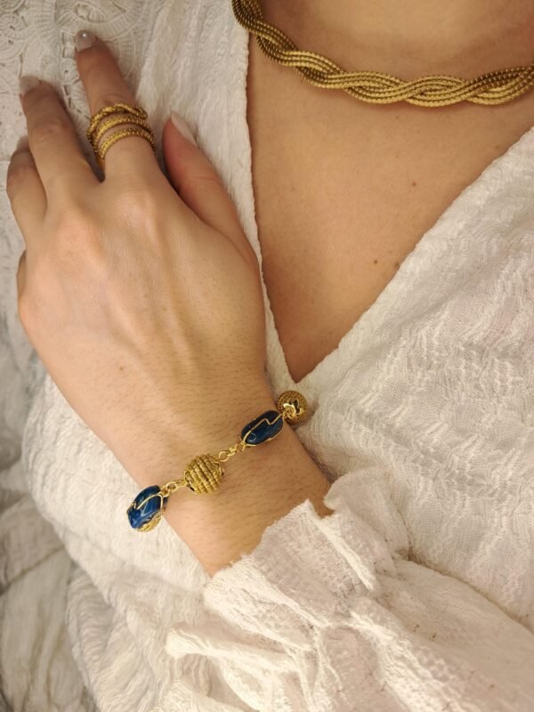 Bracelet artisanal en capim dourado, l’or végétal du Brésil