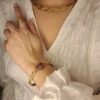 Bracelet artisanal en capim dourado, l’or végétal du Brésil