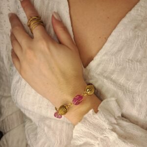Bracelet artisanal en capim dourado, l’or végétal du Brésil