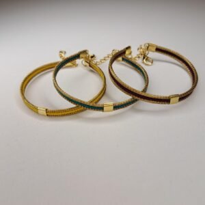 Bracelet artisanal en capim dourado, l’or végétal du Brésil