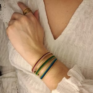 Bracelet artisanal en capim dourado, l’or végétal du Brésil
