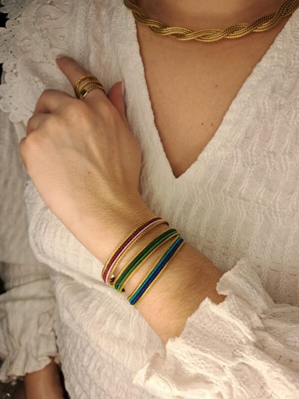 Bracelet artisanal en capim dourado, l’or végétal du Brésil