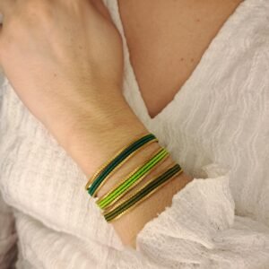Bracelet artisanal en capim dourado, l’or végétal du Brésil