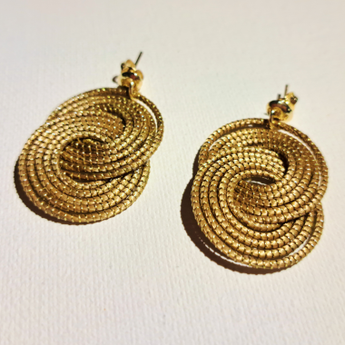 Boucles d'oreilles en capim dourado